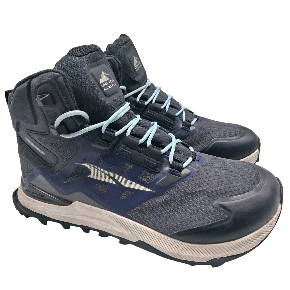 Altra Lone Peak All-WTHR 2 Shoes Womens Size 8.5 Blue Waterproof Trail Hiking